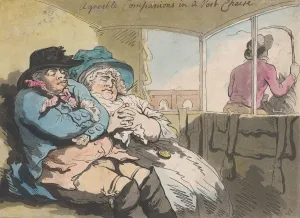 Aquatint Prints For Sale Prints: A Comfortable Nap in a Post Chaise, December 29, 1788. December 29, 1788