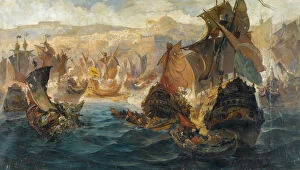 Galleon Collection: The Conquest of Constantinople by the Crusaders. Artist: Chatzis, Vasilios (1870-1915)