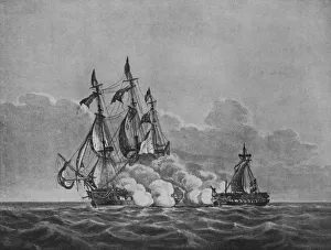 The Constitution and the Java, c1813. Artist: Nicholas Pocock The Constitution and the Java, c1813. Artist: Nicholas Pocock