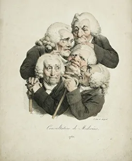 Consultation of Doctors, 1823. Artist: Boilly, Louis-Leopold (1761-1845) Consultation of Doctors, 1823. Artist: Boilly, Louis-Leopold (1761-1845)