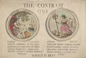 Rebellion Collection: The Contrast, December 1792. December 1792. Creator: Thomas Rowlandson