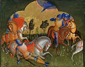 Venetian School Masterpiece Prints: The Conversion of Paul (Predella Panel), ca 1370. Creator: Veneziano