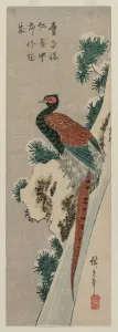 Copper Pheasant by Snowy Waterfall, late 1830s or early 1840s Copper Pheasant by Snowy Waterfall, late 1830s or early 1840s
