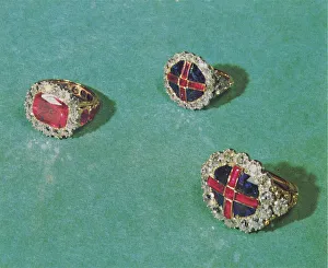 Coronation rings, 1953. Artist: Rundell, Bridge and Rundell Coronation rings, 1953. Artist: Rundell, Bridge and Rundell