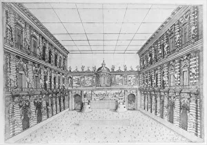 Court of Palazzo Pitti decorated with Candelabra, from an Album with Plates Documenti Court of Palazzo Pitti decorated with Candelabra, from an Album with Plates Documenti