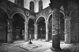 The Court of the Palazzo Vecchio, Florence, Italy, 1882 The Court of the Palazzo Vecchio, Florence, Italy, 1882