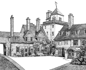 The Court Yard, Standen, East Grinstead, 1900 The Court Yard, Standen, East Grinstead, 1900