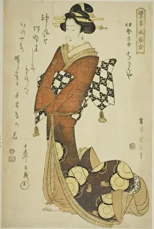 Courtesan of the Chikiriya in Furuichi, Ise Province, from the series 'Comparison of... c. 1814 Courtesan of the Chikiriya in Furuichi, Ise Province, from the series 'Comparison of... c. 1814