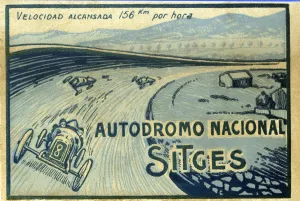 Cover of the advertising postcards notebook of the Autodromo Nacional de Terramar in Sitges Cover of the advertising postcards notebook of the Autodromo Nacional de Terramar in Sitges