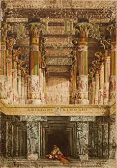 Cover of the vocal score of opera Aida by Giuseppe Verdi, ca 1872 Cover of the vocal score of opera Aida by Giuseppe Verdi, ca 1872