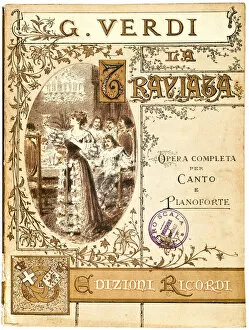 Related Images Gallery: Cover of the vocal score of opera La Traviata by Giuseppe Verdi, 1853