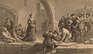 Cranmer at the Traitors Gate, 1886. Artist: CW Sharpe Cranmer at the Traitors Gate, 1886. Artist: CW Sharpe