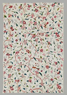 Crewel Work Curtain, England, early 18th century. Creator: Unknown Crewel Work Curtain, England, early 18th century. Creator: Unknown