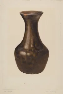 Crockery Flower Vase, c. 1938. Creator: Clyde L. Cheney Crockery Flower Vase, c. 1938. Creator: Clyde L. Cheney