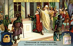 The Crowning of Charlemagne in Rome 800, (c1900) The Crowning of Charlemagne in Rome 800, (c1900)