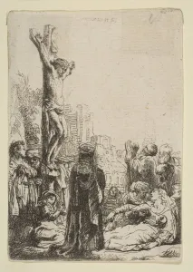 The Crucifixion: Small Plate, ca. 1635. Creator: Rembrandt Harmensz van Rijn The Crucifixion: Small Plate, ca. 1635. Creator: Rembrandt Harmensz van Rijn