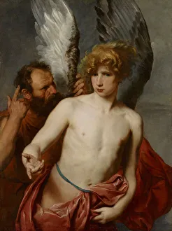 Daedalus and Icarus, Between 1615 and 1620. Artist: Dyck, Sir Anthony van (1599-1641) Daedalus and Icarus, Between 1615 and 1620. Artist: Dyck, Sir Anthony van (1599-1641)