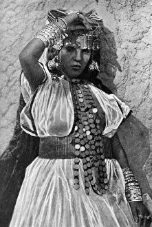 A dancer in Biskra, Algeria, 1922.Artist: Crete