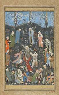 Sleeves Collection: Dancing Dervishes, Folio from a Divan of Hafiz, ca. 1480. Creator: Bihzad