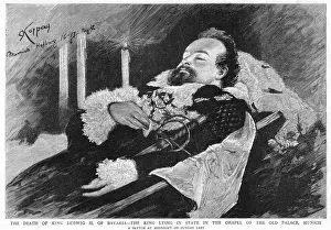 The death of King Ludwig II of Bavaria (1845-1886), 1886 The death of King Ludwig II of Bavaria (1845-1886), 1886