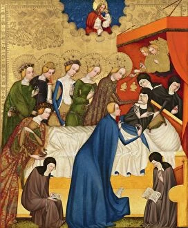 The Death of Saint Clare, c. 1400/1410. Creator: Master of Heiligenkreuz