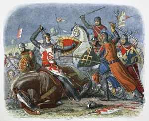 Death of Simon de Montfort, Battle of Evesham, Worcestershire, 1265 (1864). Artist Death of Simon de Montfort, Battle of Evesham, Worcestershire, 1265 (1864). Artist