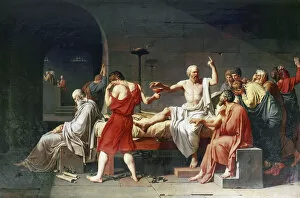 Images Dated 15th December 2006: The Death of Socrates, 4th century BC, (1787). Artist: Jacques-Louis David