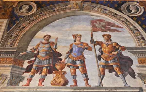 Decoration of the Sala dei Gigli, 1482-1484. Artist: Ghirlandaio, Domenico (1449?1494) Decoration of the Sala dei Gigli, 1482-1484. Artist: Ghirlandaio, Domenico (1449?1494)