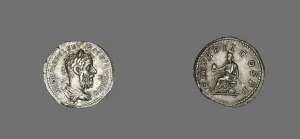 Denarius (Coin) Portraying Macrinus, 217 (December). Creator: Unknown Denarius (Coin) Portraying Macrinus, 217 (December). Creator: Unknown