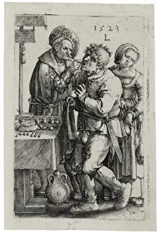 The Dentist, 1523. Artist: Leyden, Lucas, van (1489/94-1533) The Dentist, 1523. Artist: Leyden, Lucas, van (1489/94-1533)