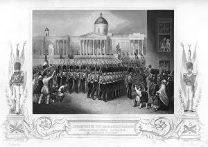 The departure of the Grenadier Guards, Trafalgar Square, London, 1854 (1857) The departure of the Grenadier Guards, Trafalgar Square, London, 1854 (1857)