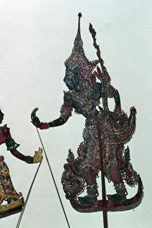 Print of a Shadow-puppet Depiction of Rama