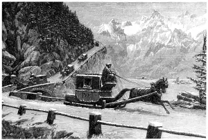 Mont Cenis Winter Sledge Print