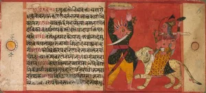 Devi Attacking a Demon, c. 1630. Creator: Unknown Devi Attacking a Demon, c. 1630. Creator: Unknown