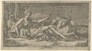 Letterbox Format Gallery: Diana Resting, ca. 1542-45. Creator: Leon Davent