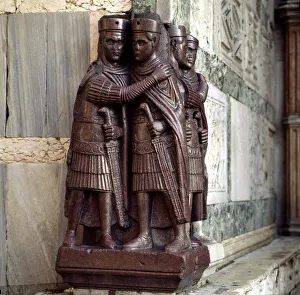 Diocletian (245-313), Roman emperor (284-305), porphyry sculpture outside of San Marco in Venice Diocletian (245-313), Roman emperor (284-305), porphyry sculpture outside of San Marco in Venice