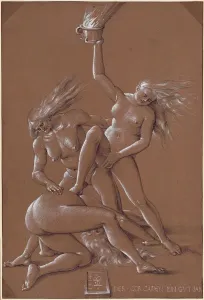 New Year's Greeting Print: Three Witches in Albertina Collection