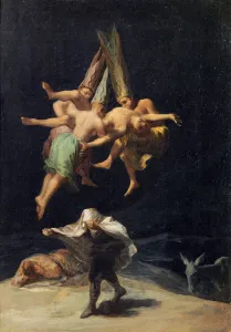 Goya's Witches in Flight Print, 1797-1798