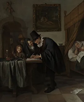 The Doctors Visit, ca 1665. Artist: Steen, Jan Havicksz (1626-1679) The Doctors Visit, ca 1665. Artist: Steen, Jan Havicksz (1626-1679)