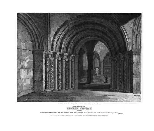 Doorway to the Temple Church. London., late 18th century. Artist: JC Smith Doorway to the Temple Church. London., late 18th century. Artist: JC Smith