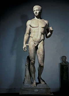 Spear Collection: Doryphoros (spear bearer, Roman copy of the time of Tiberius from a Greek original by Polykleitos)