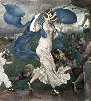 The Downpour, set design for a ballet, 1906. Artist: Leon Bakst The Downpour, set design for a ballet, 1906. Artist: Leon Bakst
