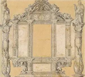 Albrecht Durer Prints: Print of Draft for the St. Martin Altar Retable Framework