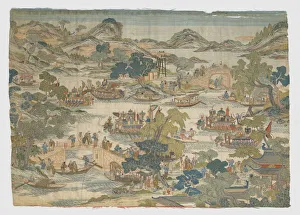 Dragon-boat festival performance, 18th-19th century. Creator: Unknown Dragon-boat festival performance, 18th-19th century. Creator: Unknown