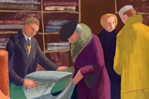 Drapers shop, 1951. Creator: Shirley Markham Drapers shop, 1951. Creator: Shirley Markham