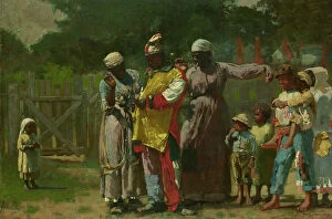 Black Colour Gallery: Dressing for the Carnival, 1877. Creator: Winslow Homer