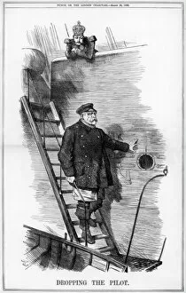 Related Images Collection: Dropping the Pilot, 1890. Artist: John Tenniel