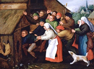 Pieter Brueghel The Younger Gallery: The Drunkard Pushed into the Pigsty, 1564-1638. Artist: Pieter Brueghel the Younger