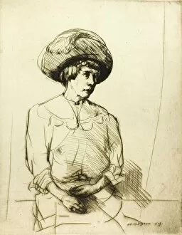 Laid Paper Gallery: Drypoint Number Two: Portrait, 1909. Creator: Donald Shaw MacLaughlan