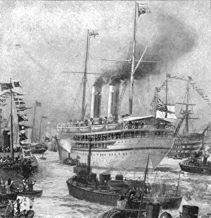 Queen Mary Of Teck Gallery: The Duke of Cornwall and Yorks Colonial Tour...Departure of the Ophir from Portsmouth, 1901